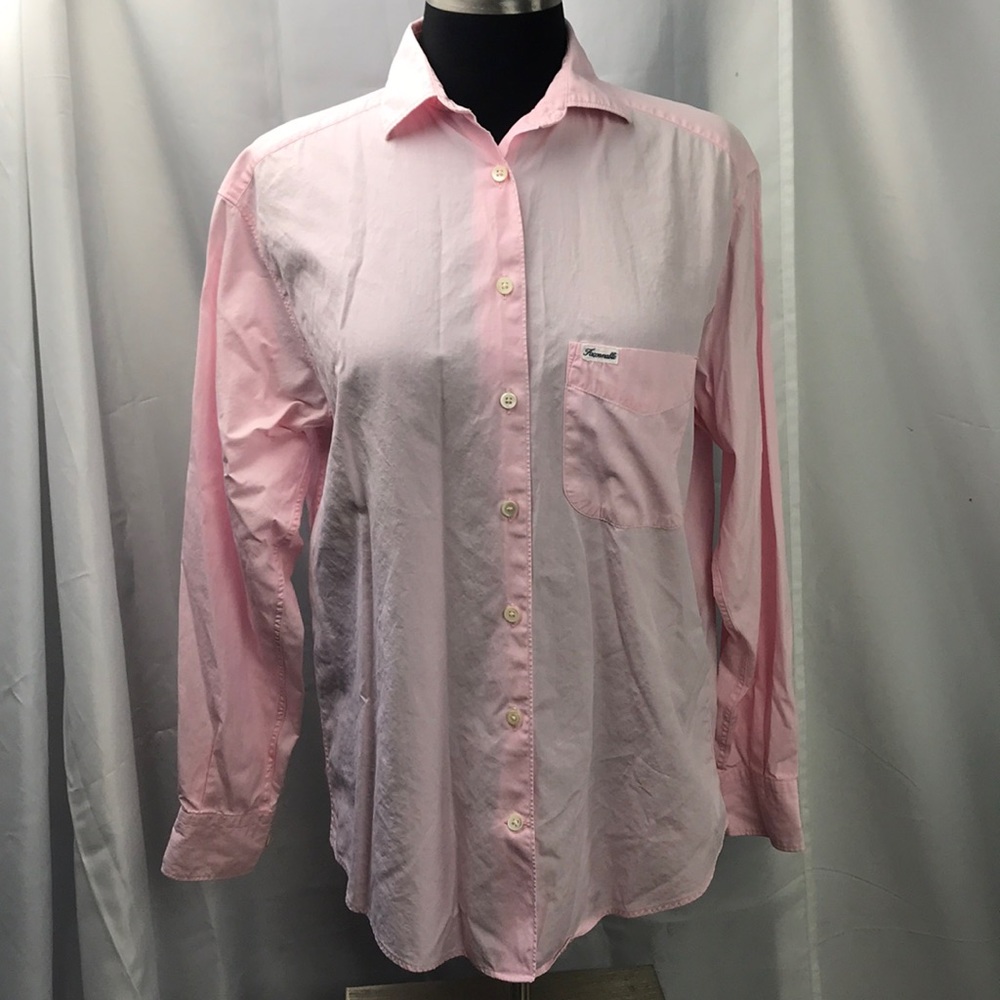 Faconnable Pink Button Down Blouse Size XSmall